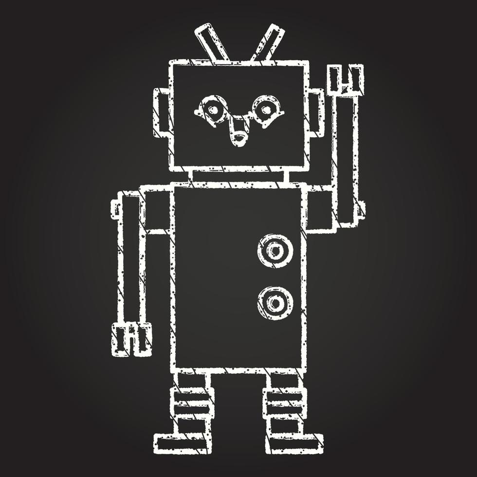 Robot Chalk Drawing 13109957 Vector Art at Vecteezy