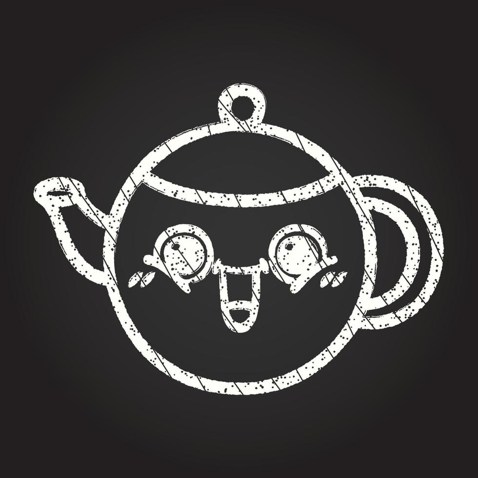 Happy Teapot Chalk Drawing 13109976 Vector Art at Vecteezy