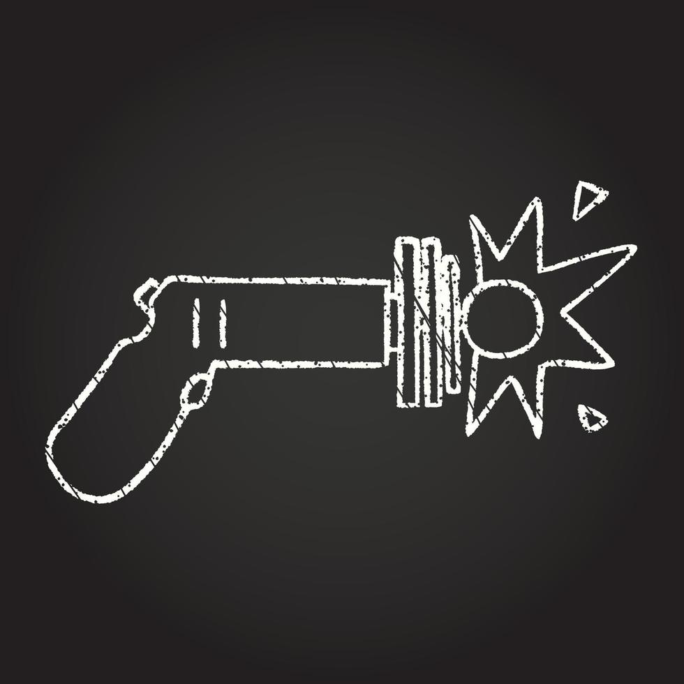 Ray Gun Chalk Drawing vector