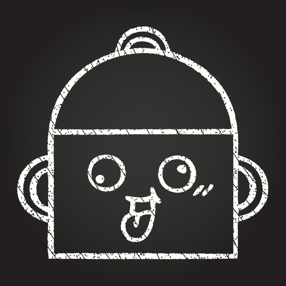 Kitchen Pot Chalk Drawing vector