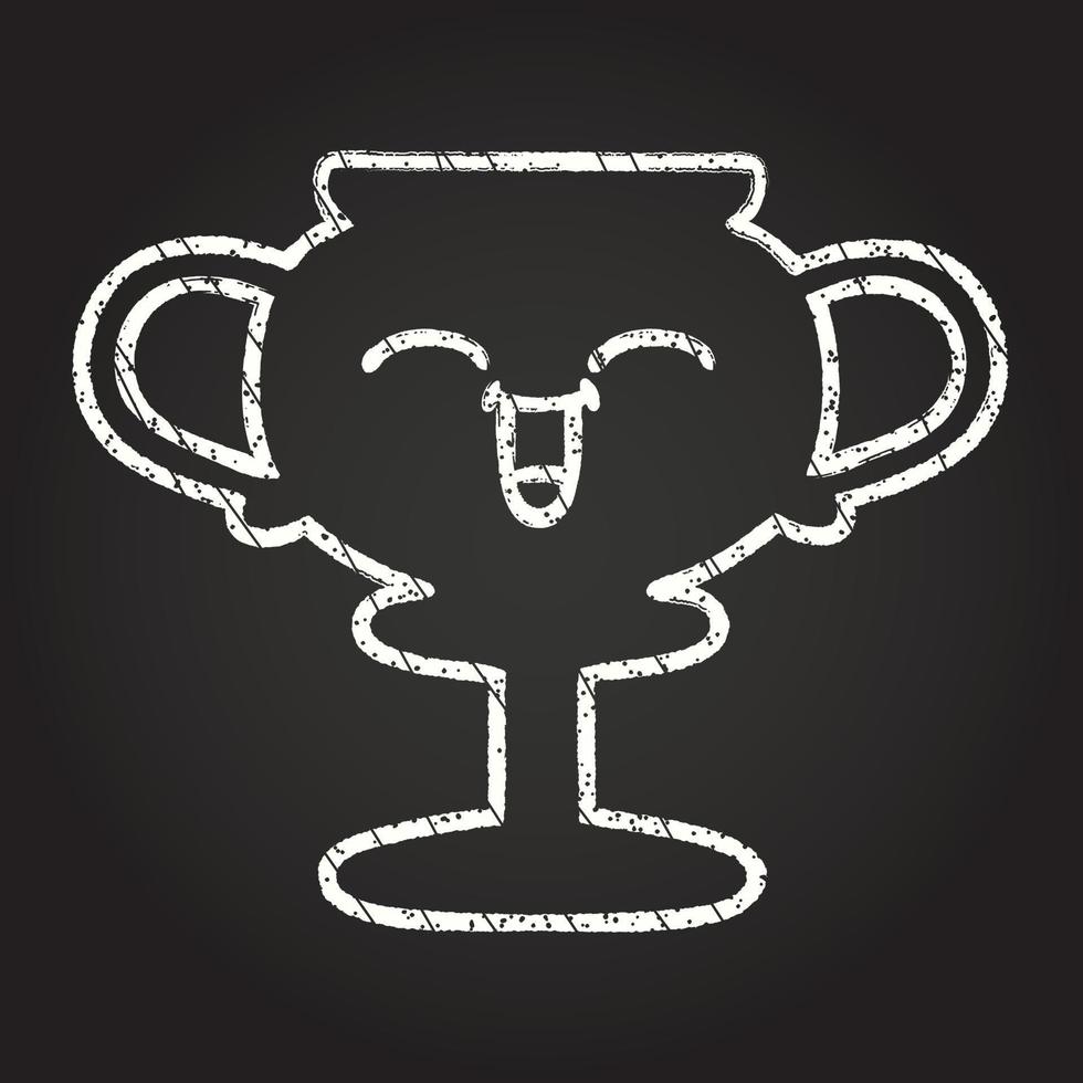 Trophy Chalk Drawing vector