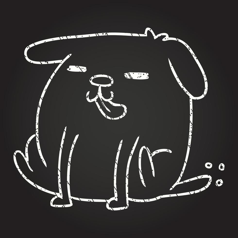 Dog Chalk Drawing vector