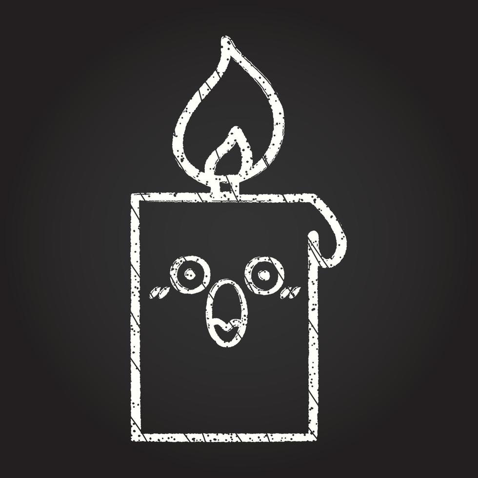 Gasping Candle Chalk Drawing vector