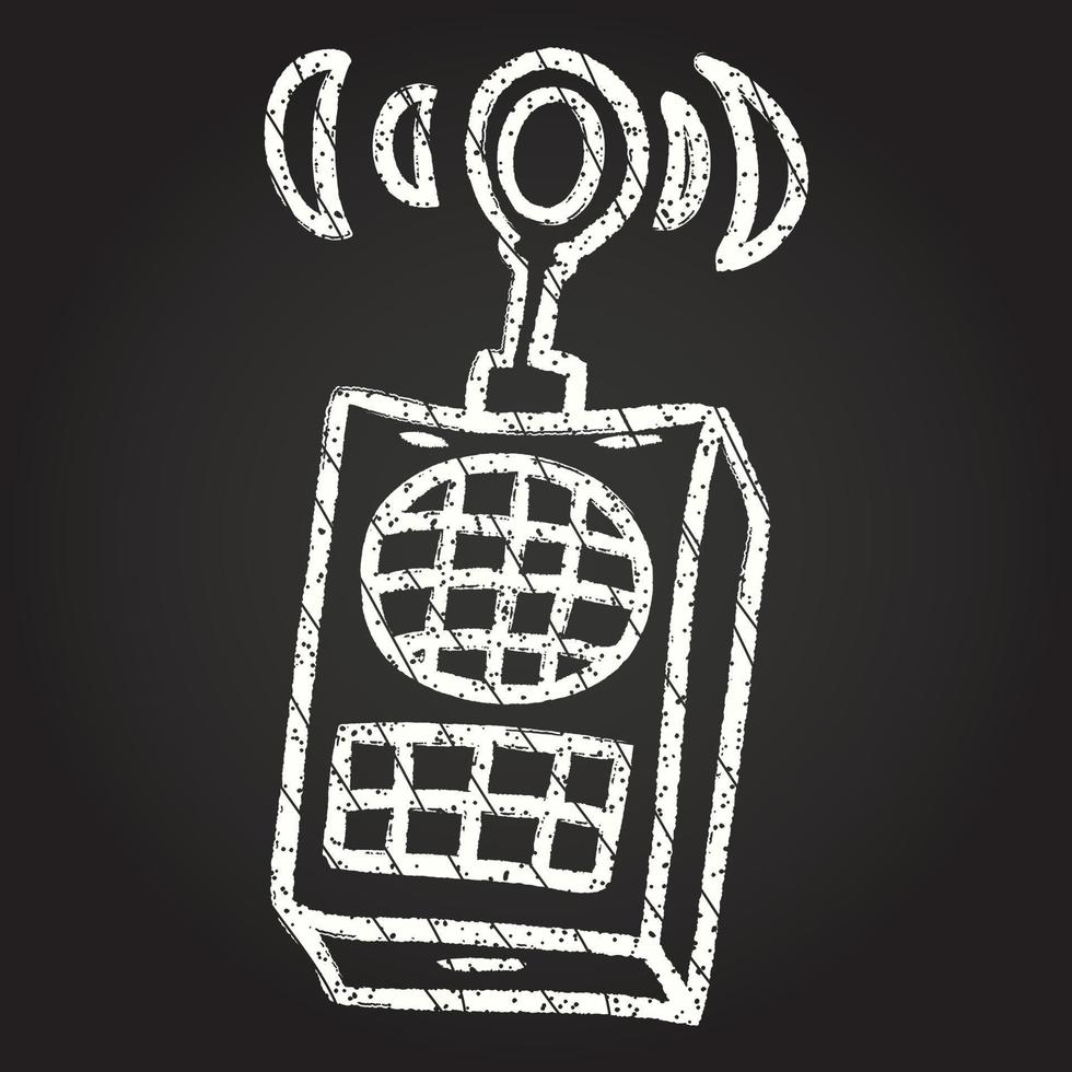 Walkie Talkie Chalk Drawing vector