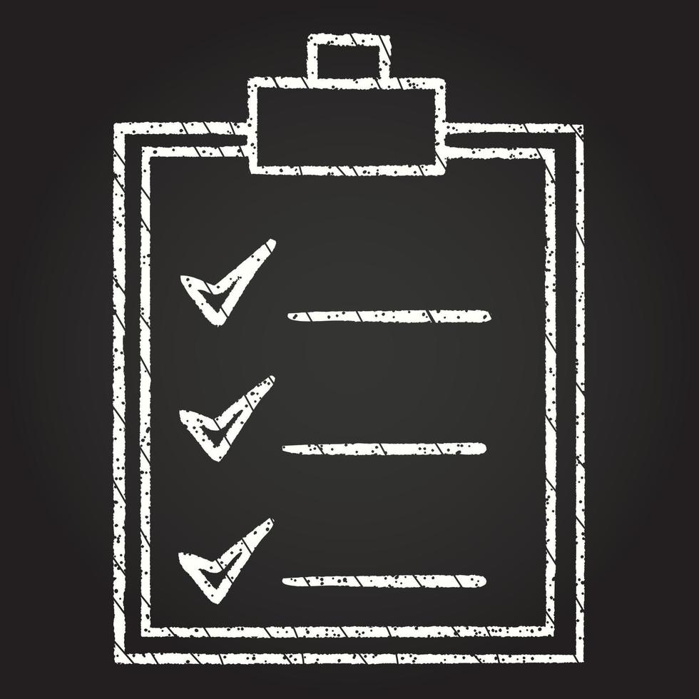 Tick List Chalk Drawing vector