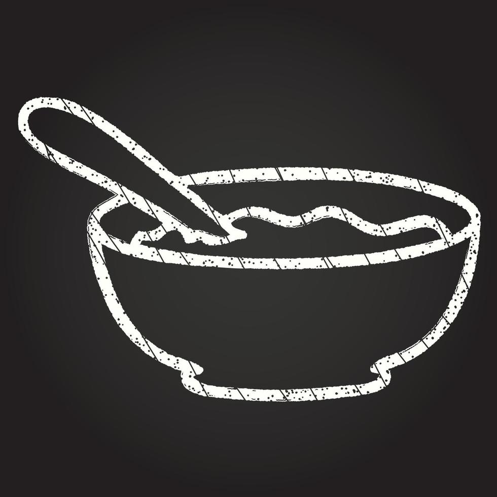 Soup Chalk Drawing vector