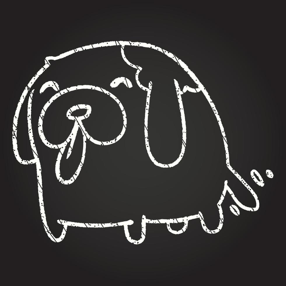 Dog Chalk Drawing vector