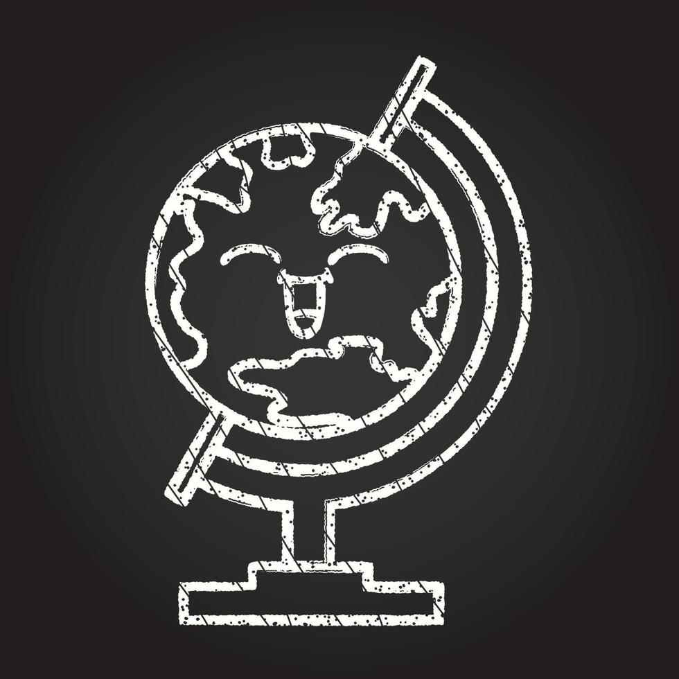 Geography Globe Chalk Drawing 13110190 Vector Art at Vecteezy
