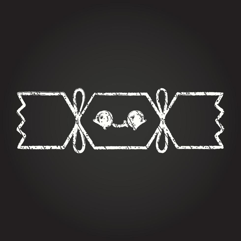 Christmas Cracker Chalk Drawing vector