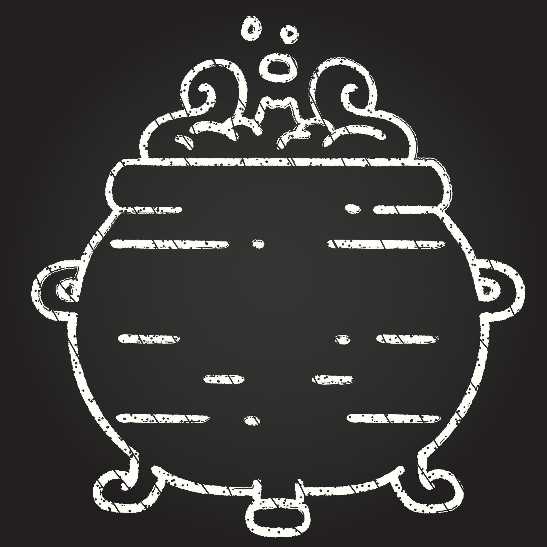 Bubbling Cauldron Chalk Drawing 13110283 Vector Art at Vecteezy