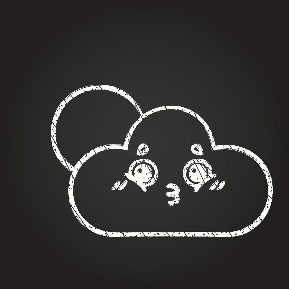 Cloud Chalk Drawing vector