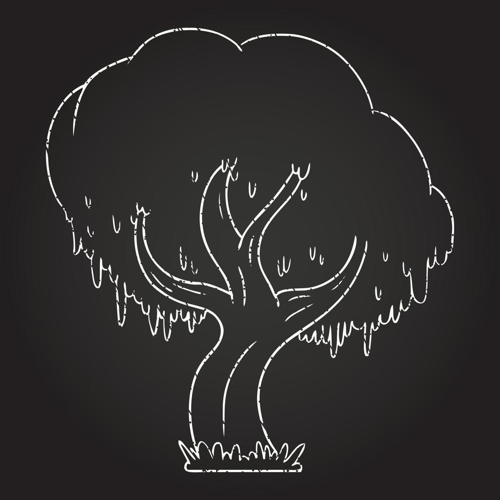 Tree Chalk Drawing 13110306 Vector Art at Vecteezy