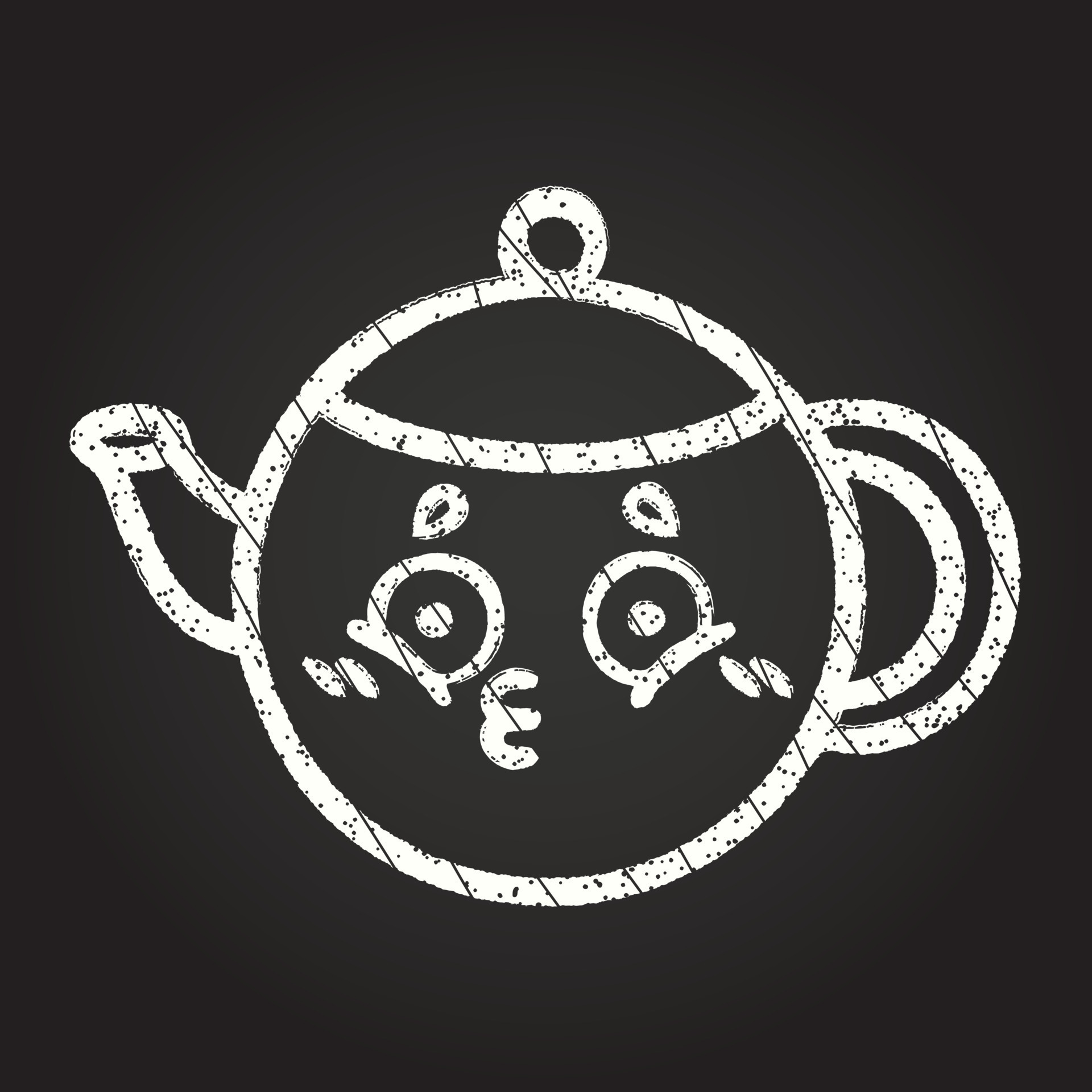 Teapot Chalk Drawing 13110310 Vector Art at Vecteezy