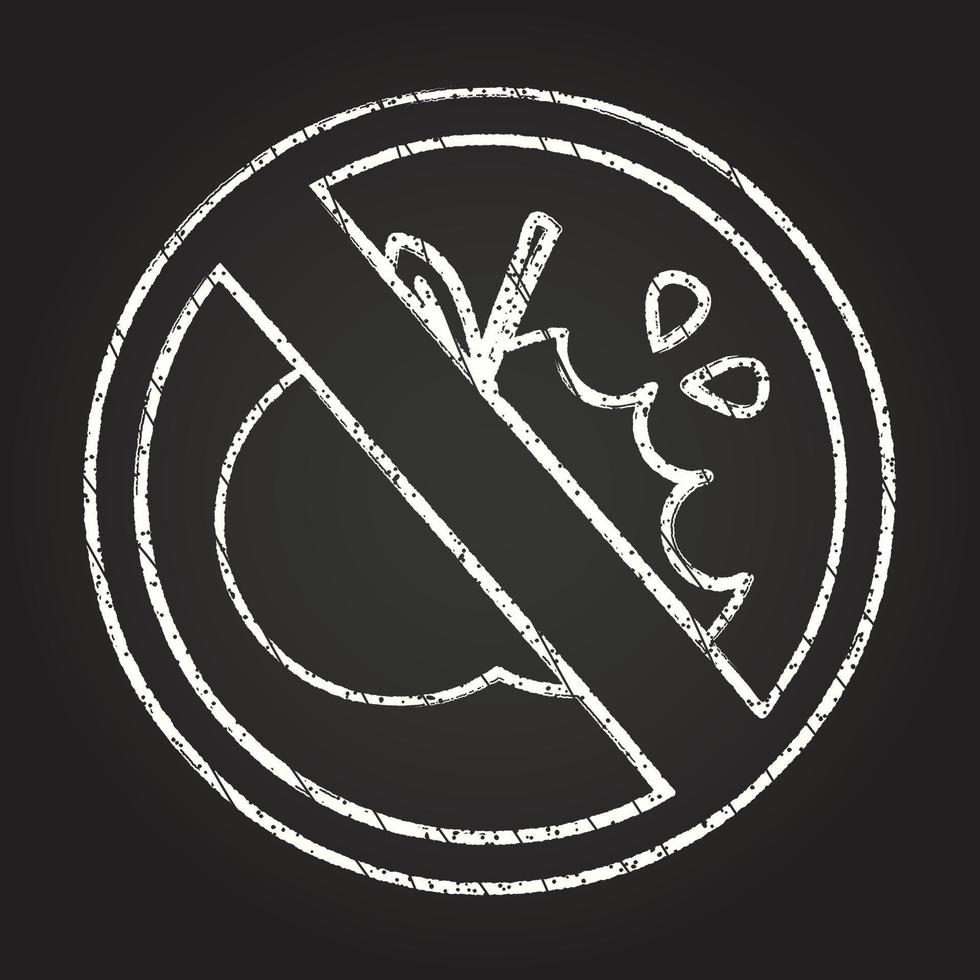 Fruit Ban Chalk Drawing vector