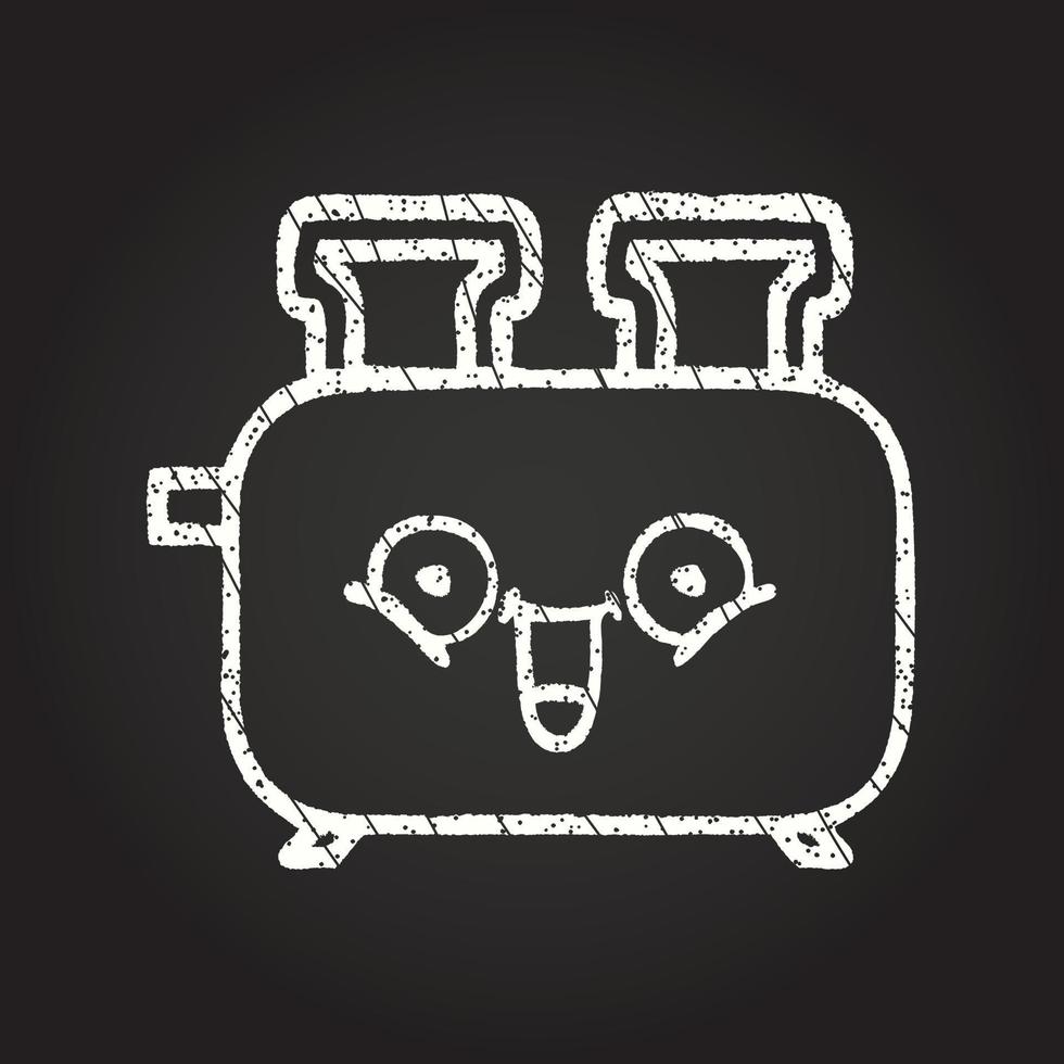 Toaster Chalk Drawing vector