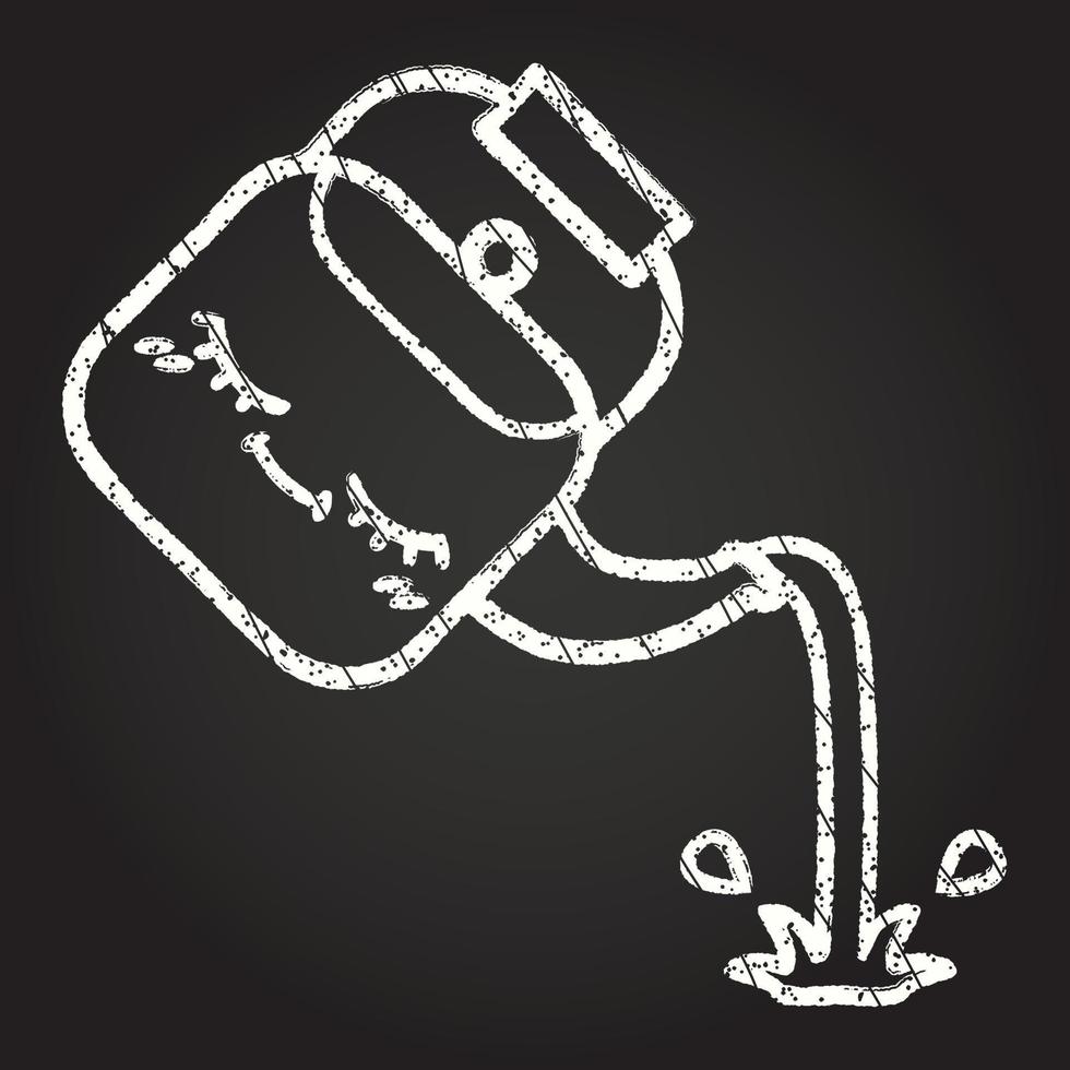 Pouring Kettle Chalk Drawing vector