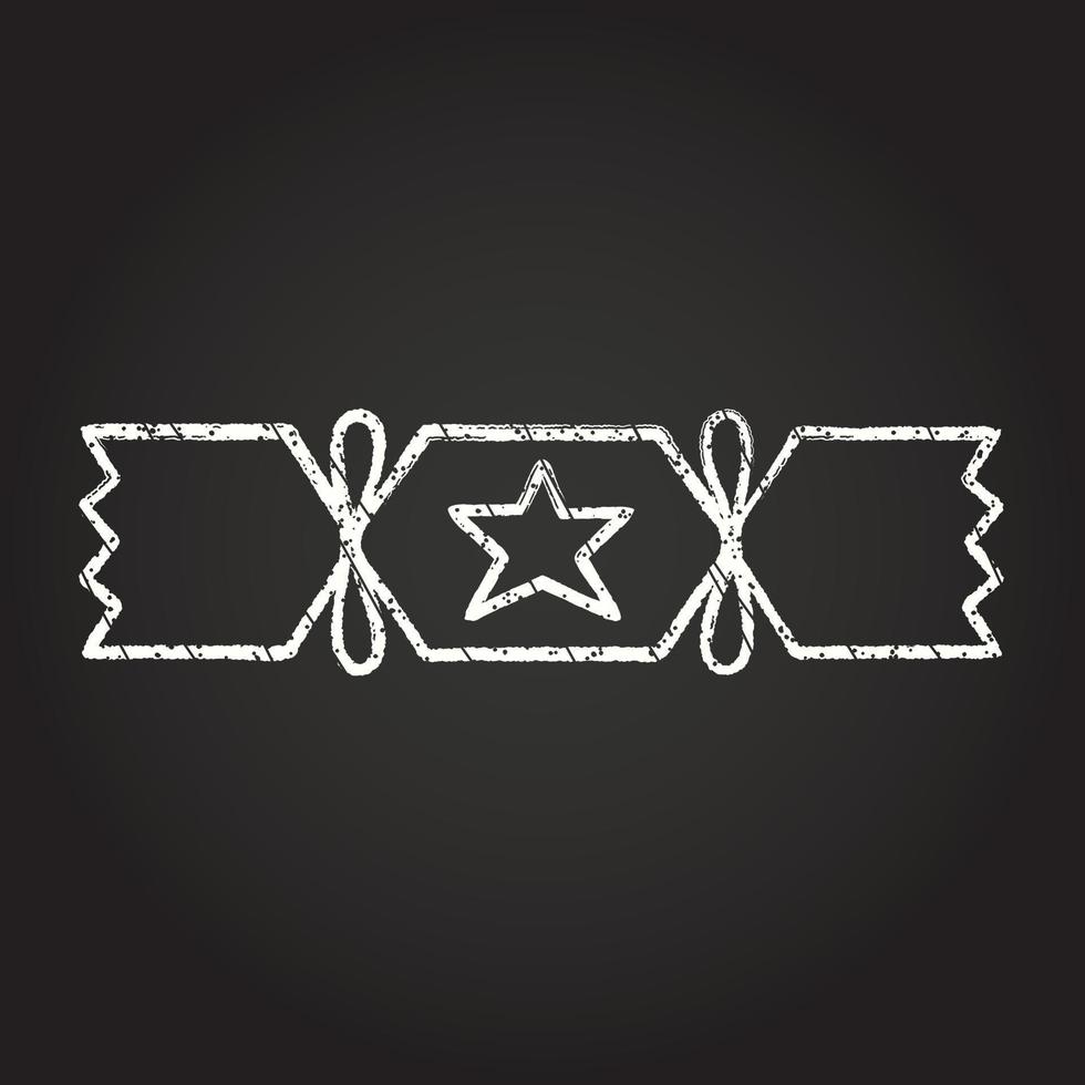 Christmas Cracker Chalk Drawing vector