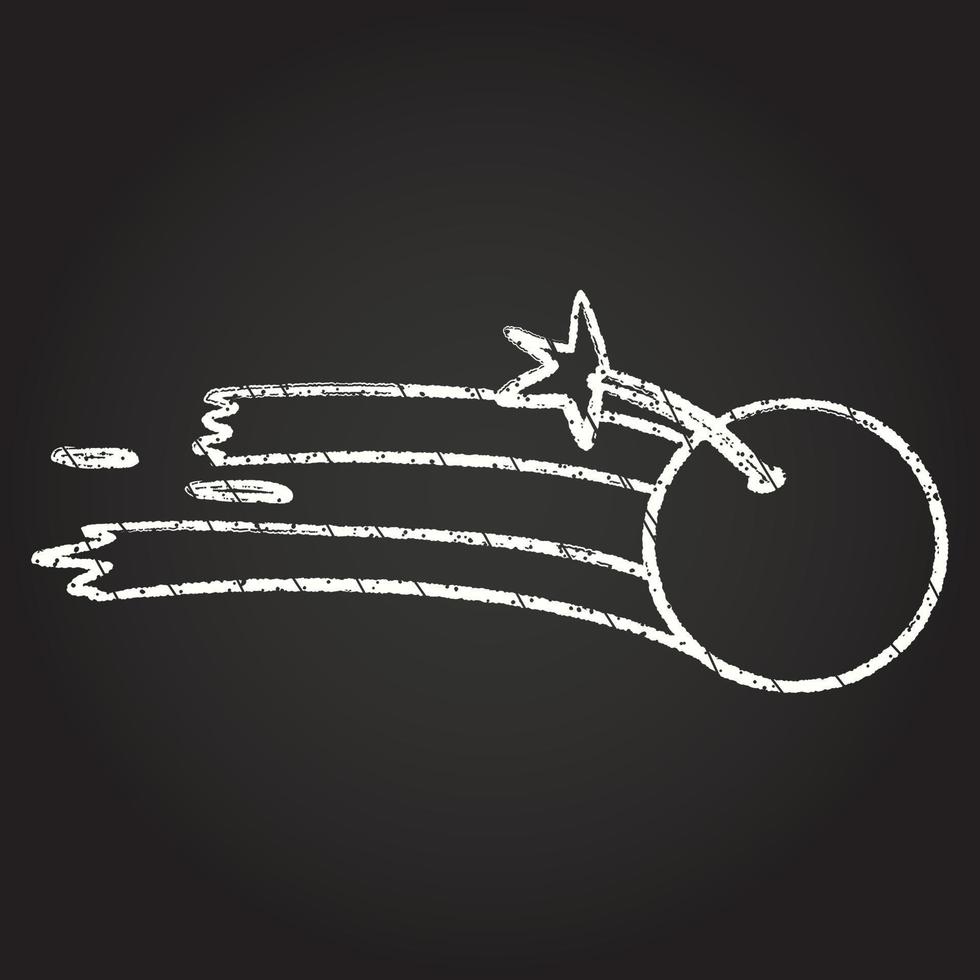 Thrown Bomb Chalk Drawing vector