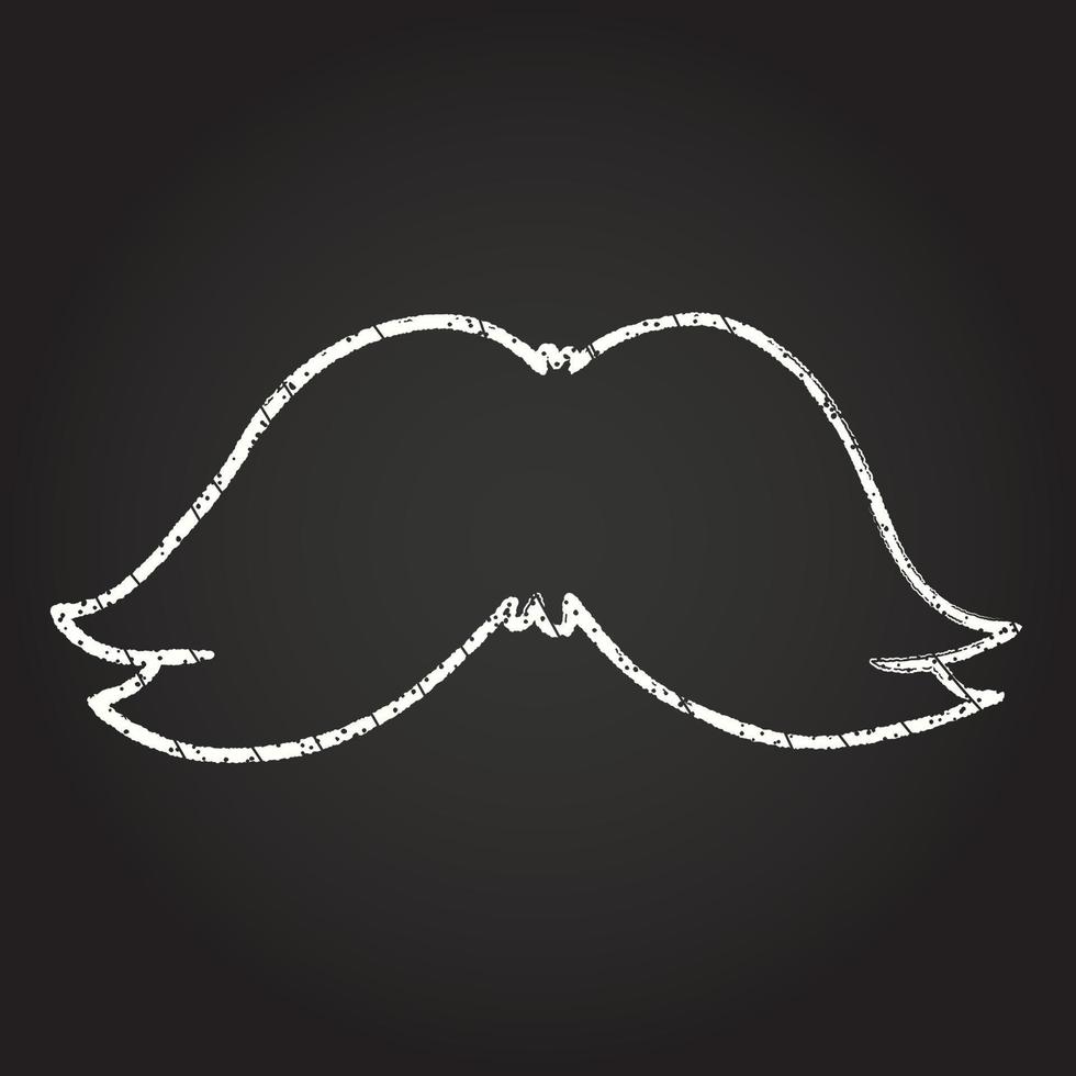 Mustache Chalk Drawing vector