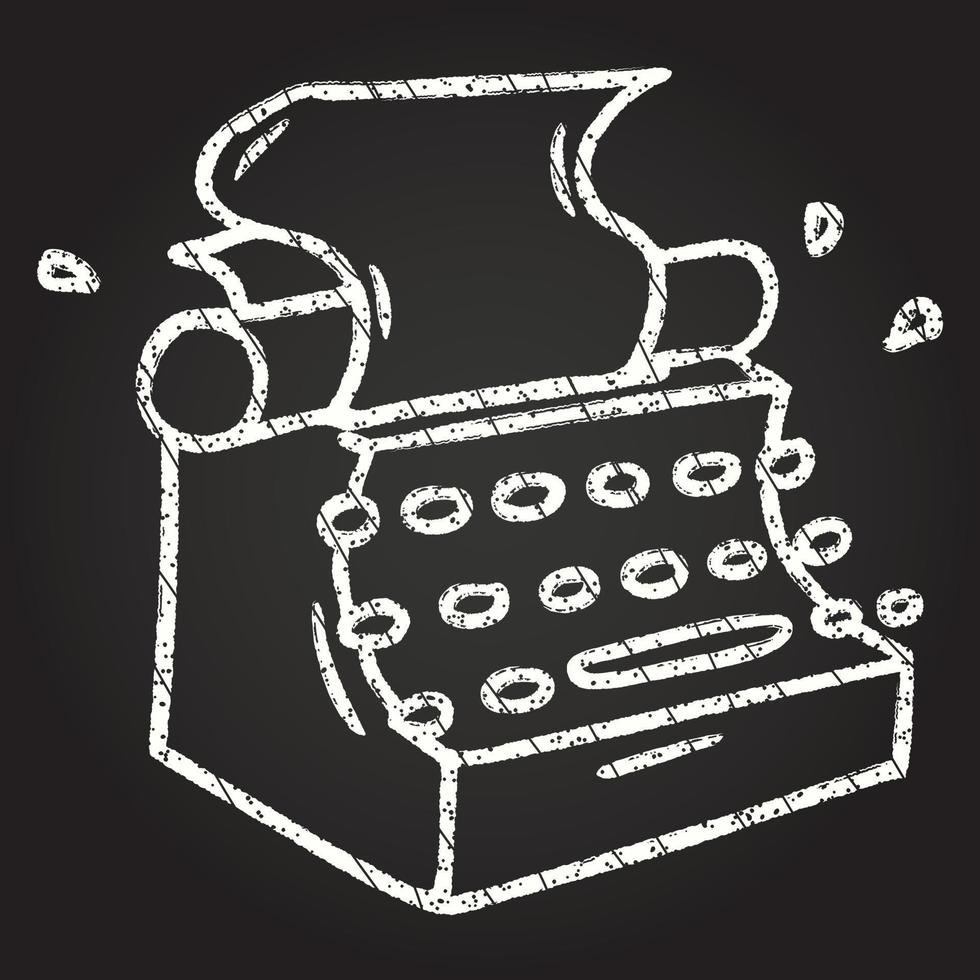 Type Writer Chalk Drawing vector