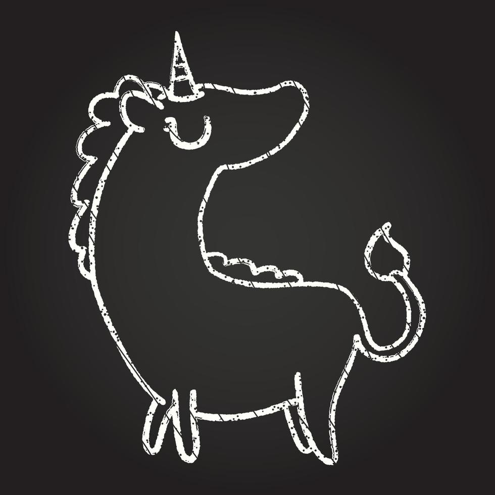 Unicorn Chalk Drawing vector