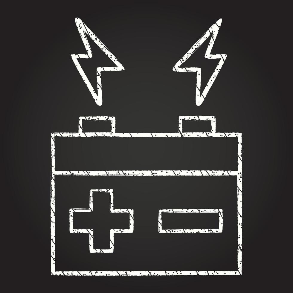 Battery Chalk Drawing vector