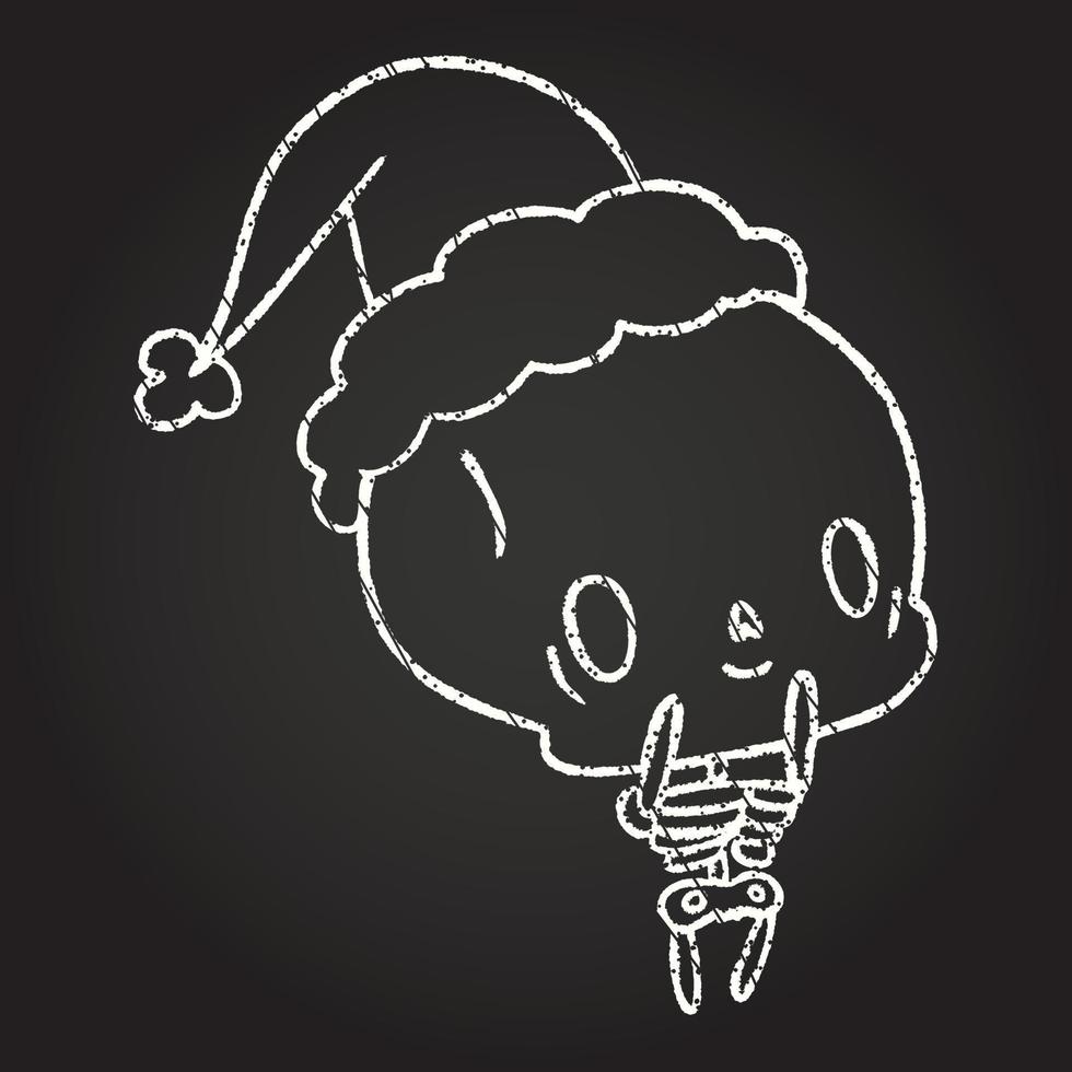 Festive Skeleton Chalk Drawing 13110722 Vector Art at Vecteezy