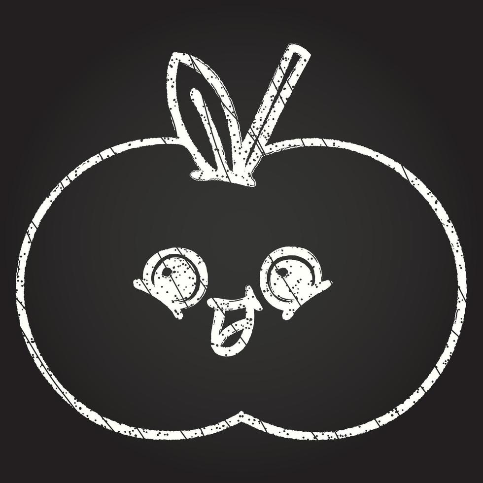 Apple Chalk Drawing vector