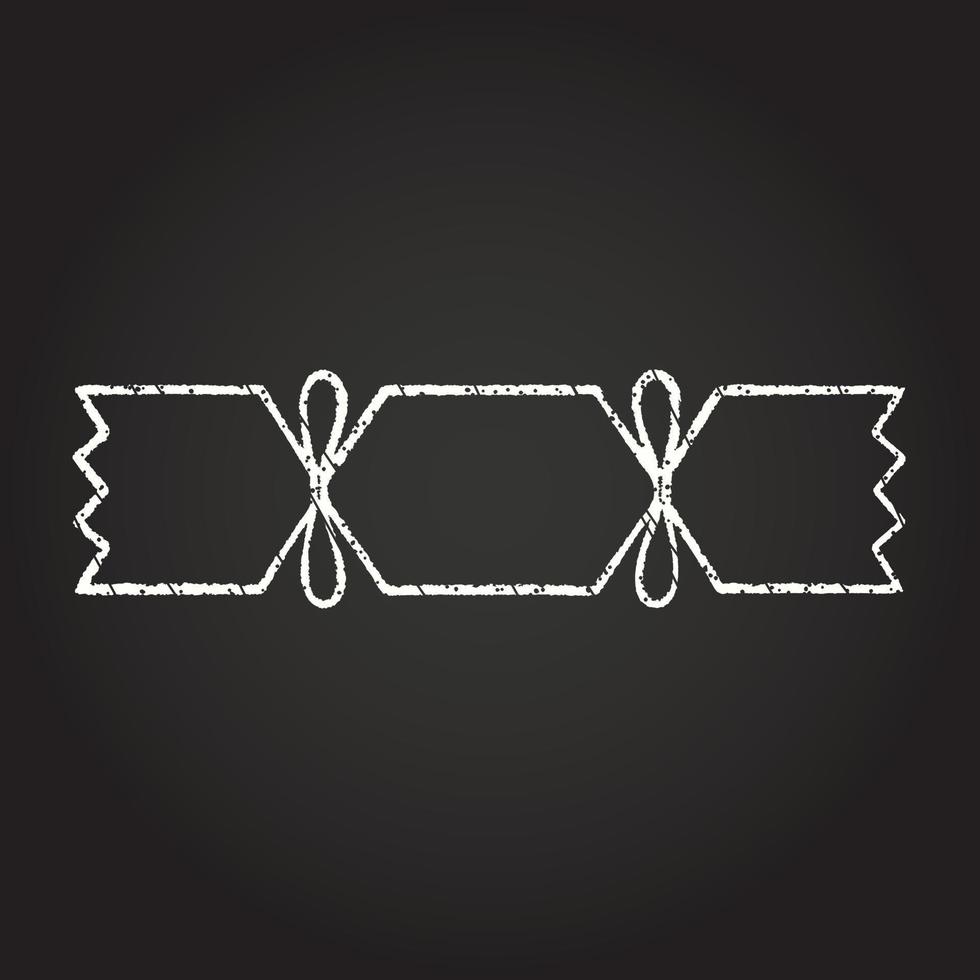Christmas Cracker Chalk Drawing vector