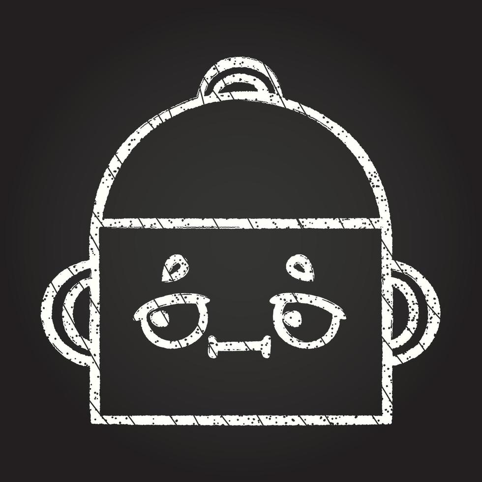 Cooking Pan Chalk Drawing vector