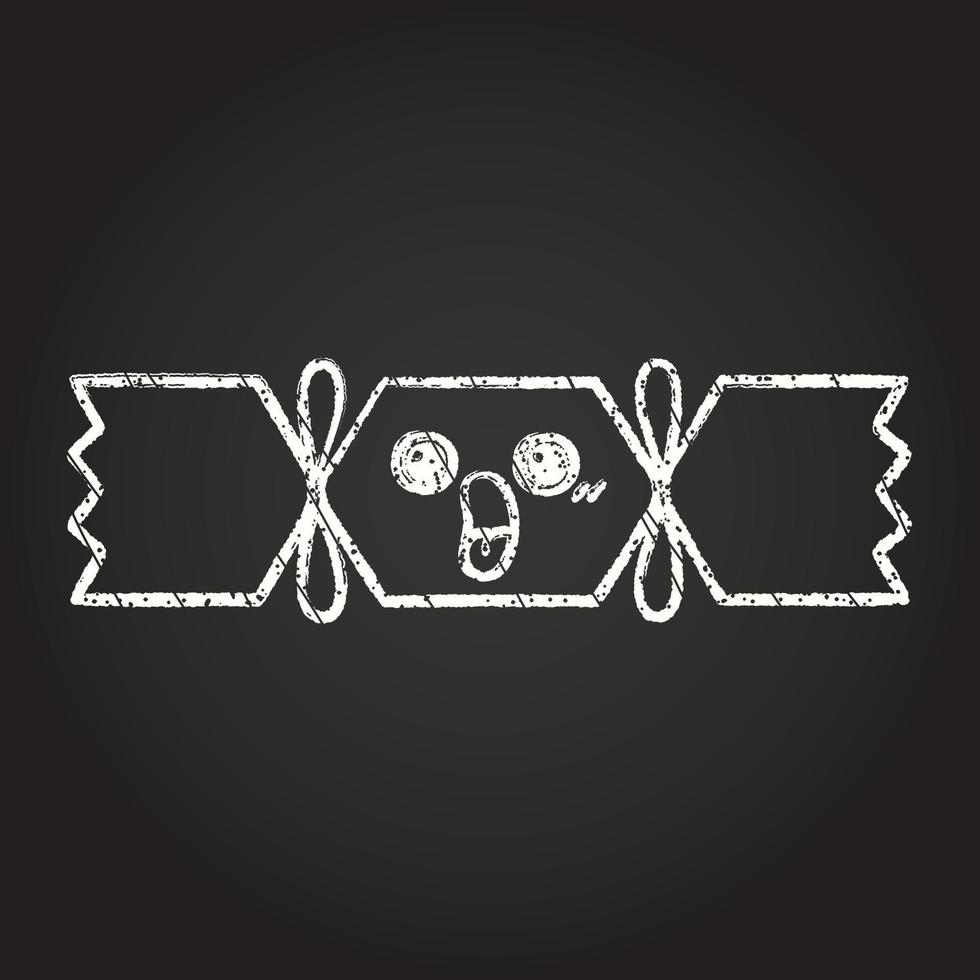 Christmas Cracker Chalk Drawing vector