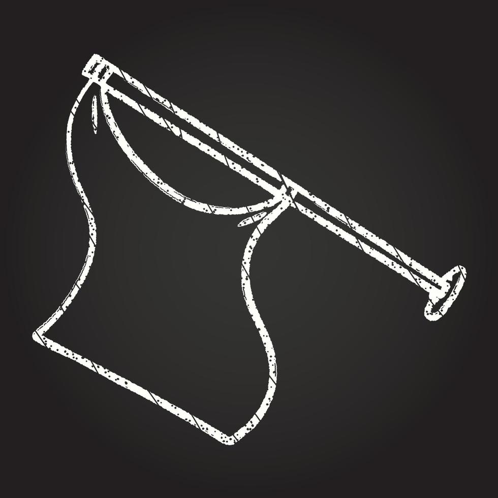 White Flag Chalk Drawing 13110841 Vector Art at Vecteezy