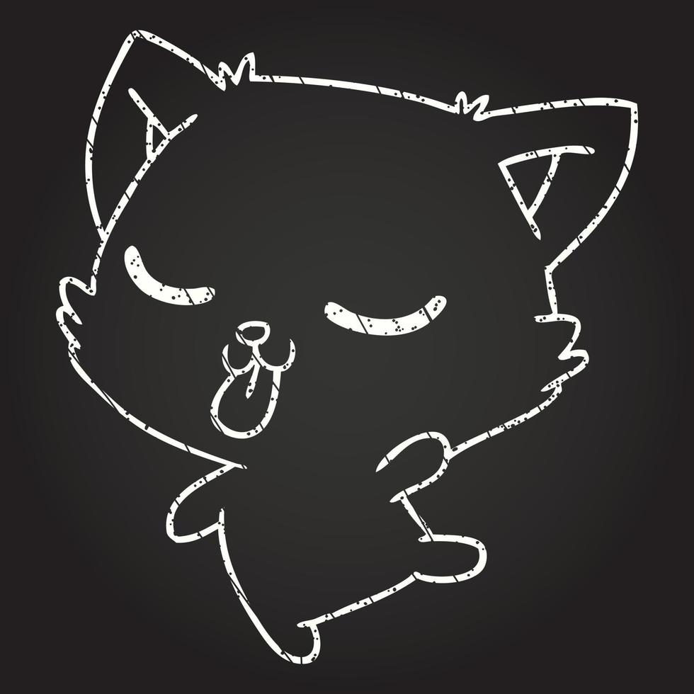 Cat Chalk Drawing vector