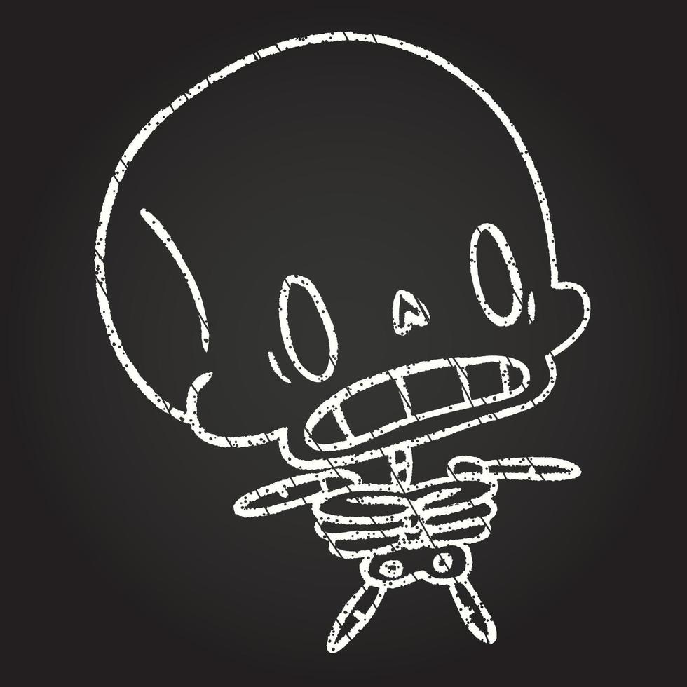 Skeleton Chalk Drawing 13110885 Vector Art at Vecteezy