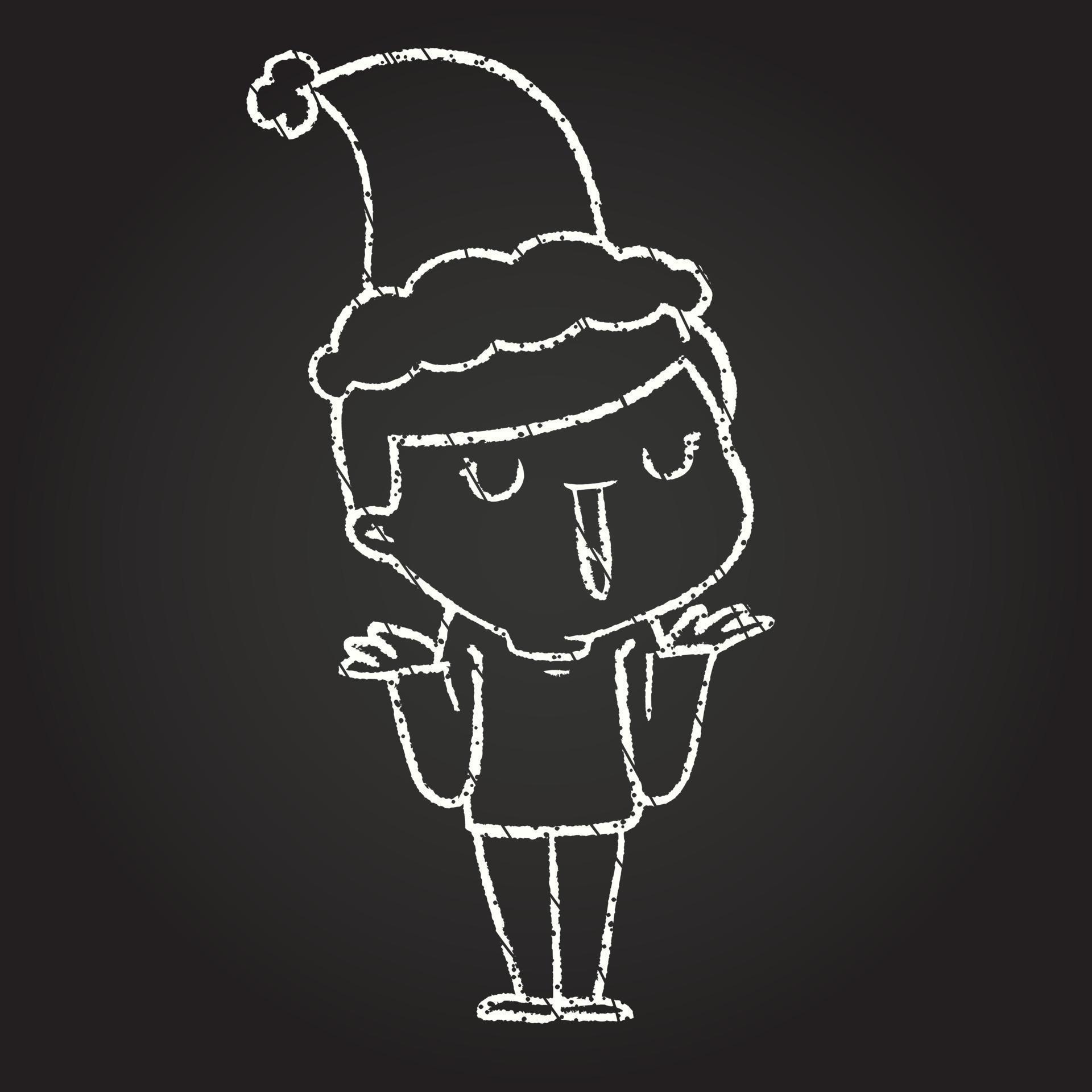 Man Shrugging Chalk Drawing 13110925 Vector Art at Vecteezy