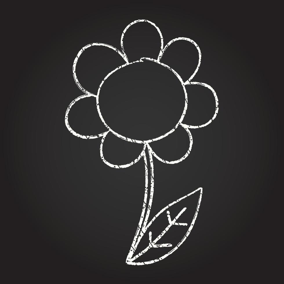 Scribbled Flower Chalk Drawing vector