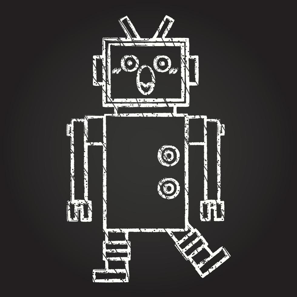 Robot Chalk Drawing 13110934 Vector Art at Vecteezy