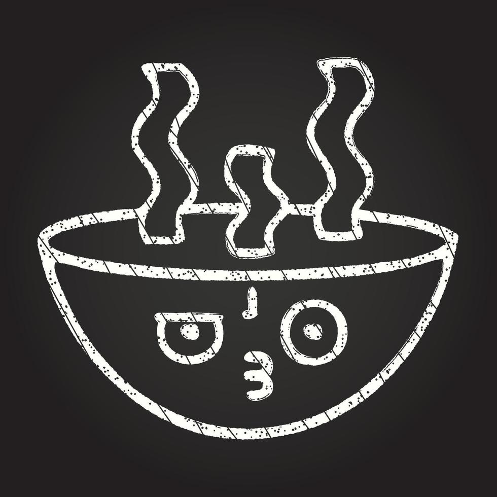 Hot Soup Chalk Drawing vector