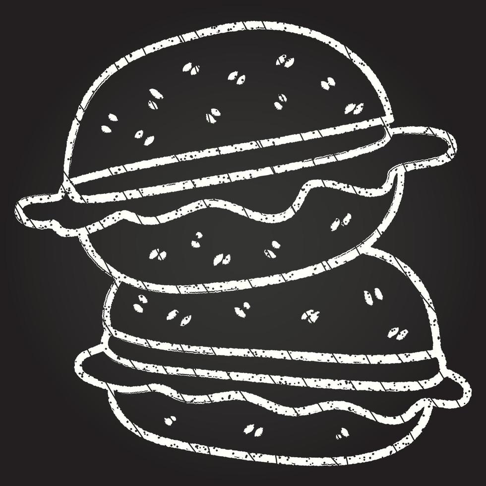 Hamburgers Chalk Drawing vector