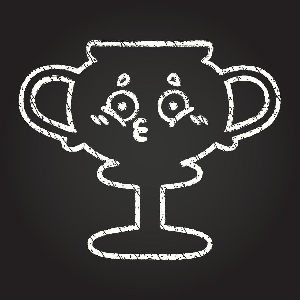 Trophy Chalk Drawing vector