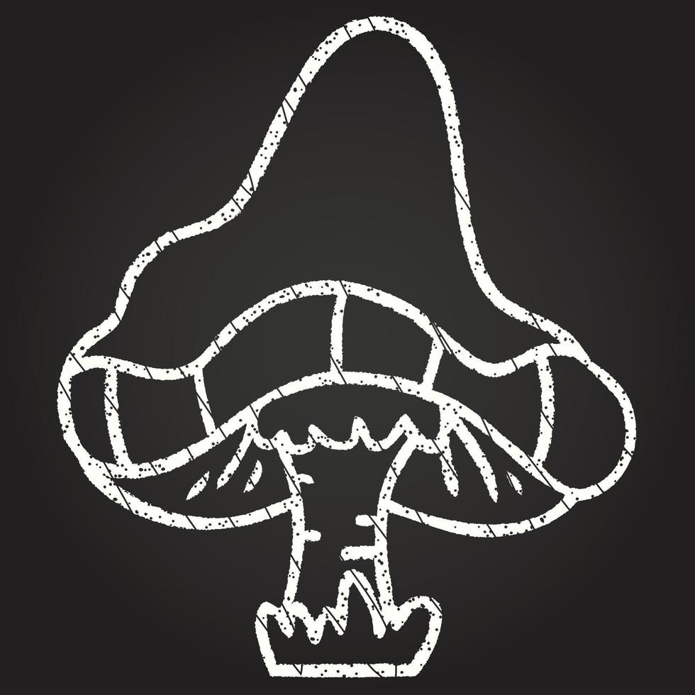 Toadstool Chalk Drawing vector