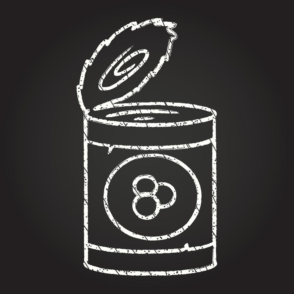 Canned Food Chalk Drawing vector