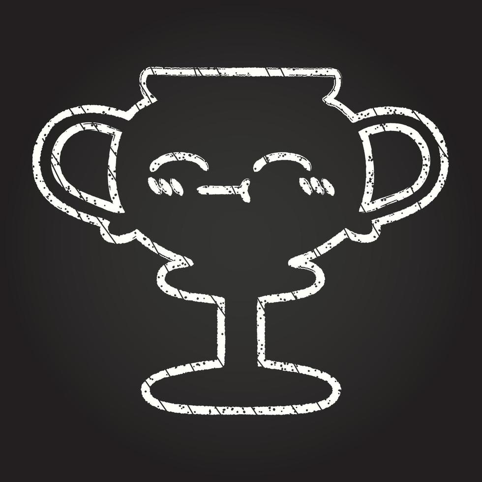 Trophy Cup Chalk Drawing vector