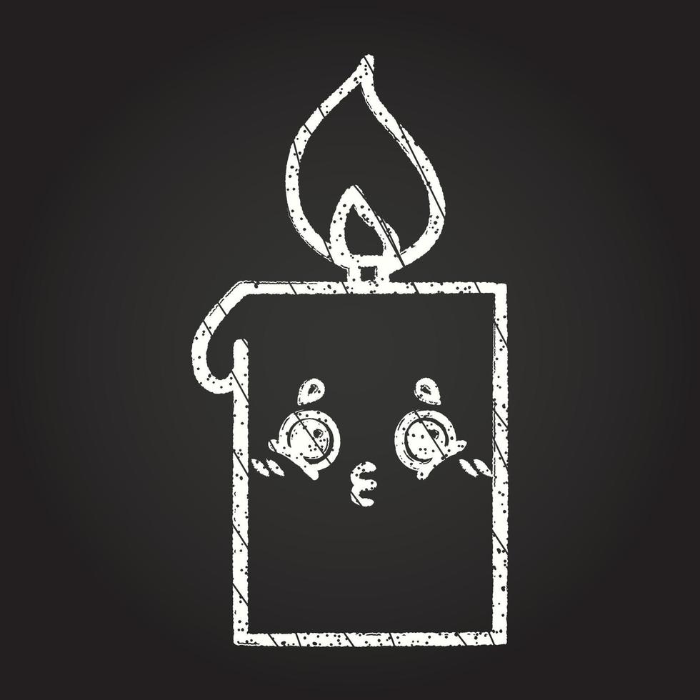 Candle Chalk Drawing vector