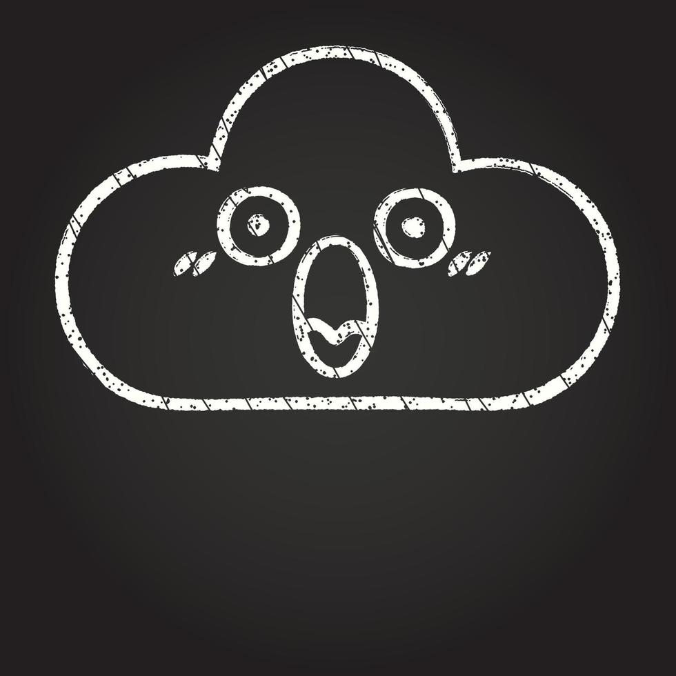 Rain Cloud Chalk Drawing vector