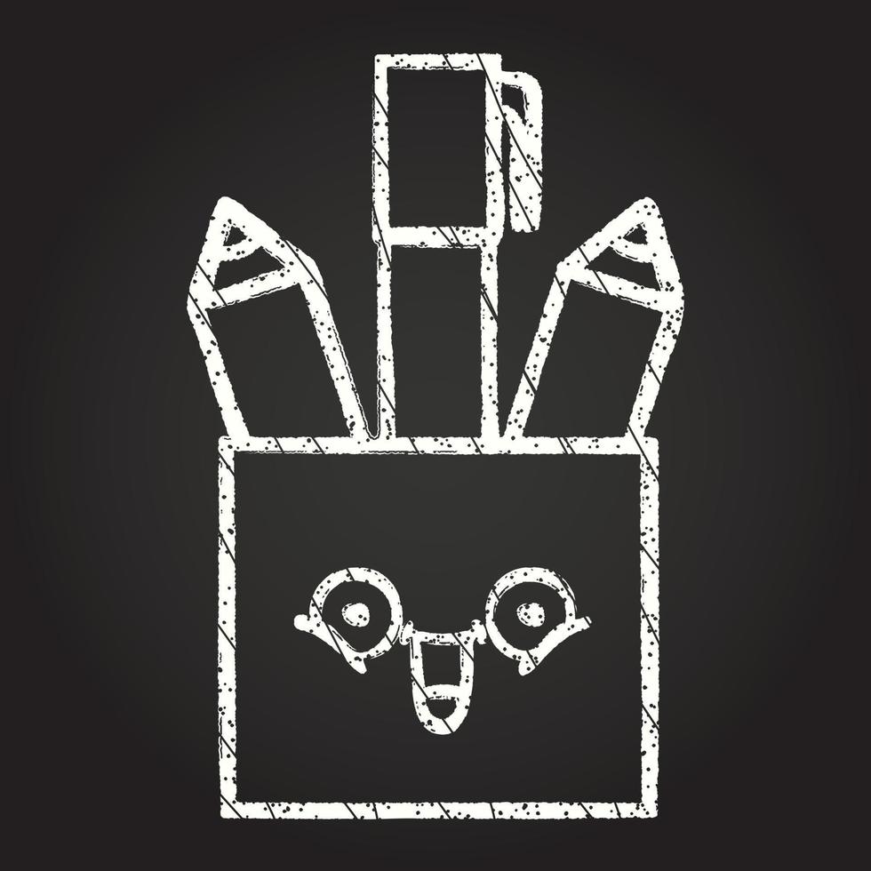 Art Supplies Chalk Drawing 13111196 Vector Art at Vecteezy