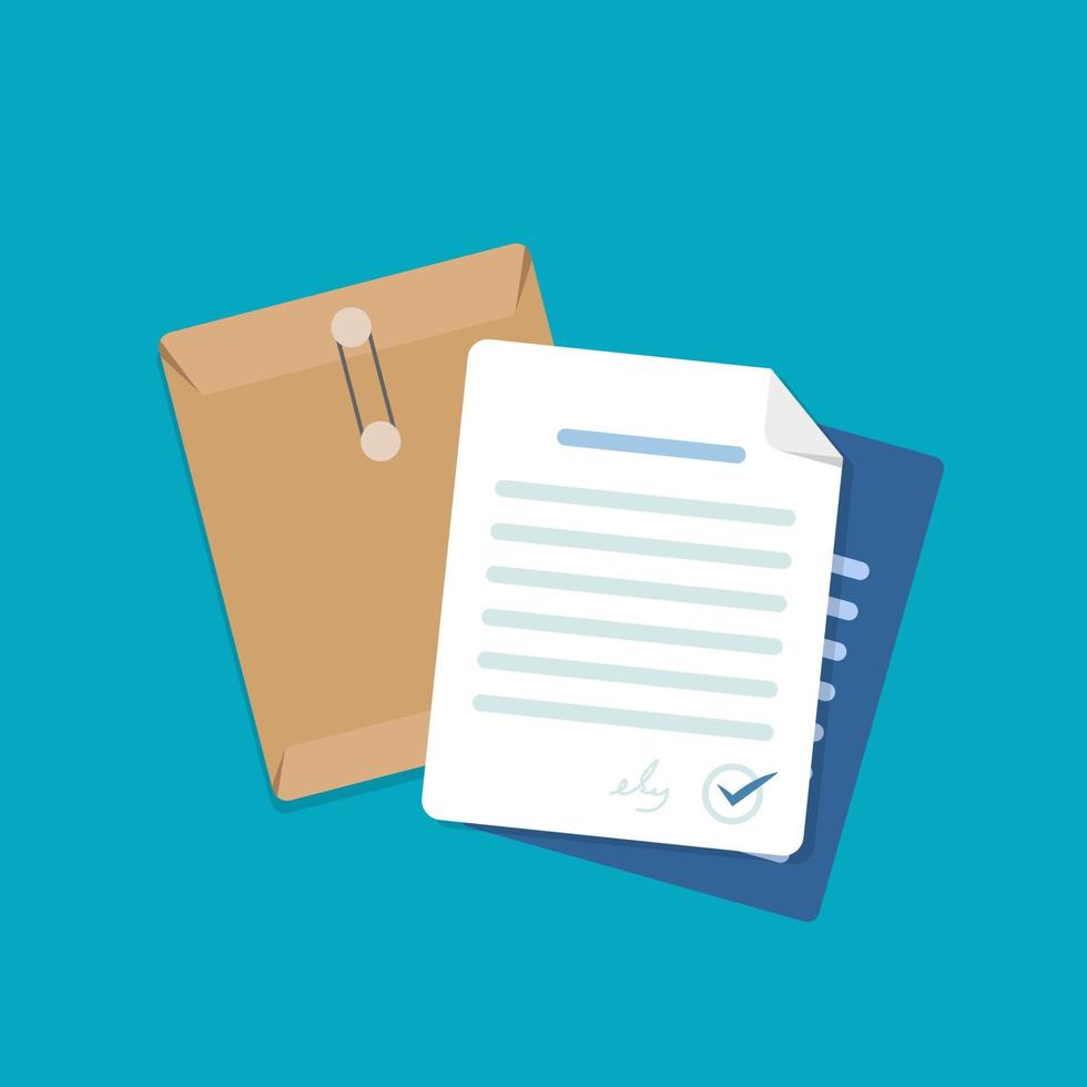 Documents and storage,Folder with Document vector