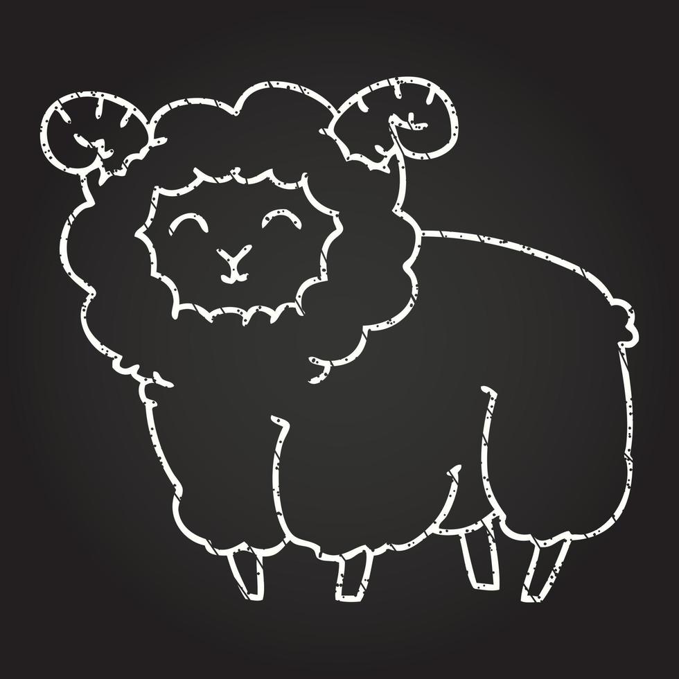 Sheep Chalk Drawing vector