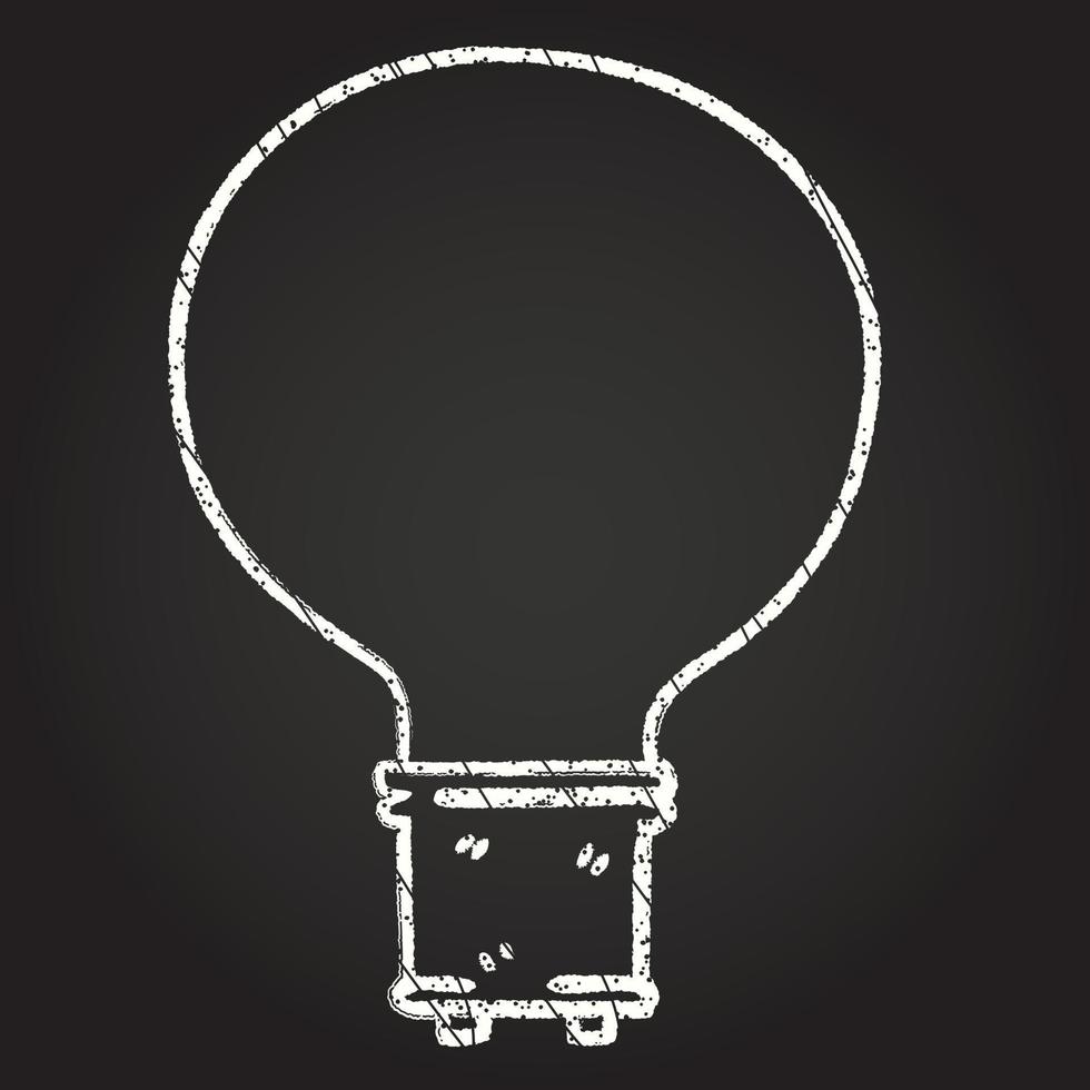 Light Bulb Chalk Drawing vector