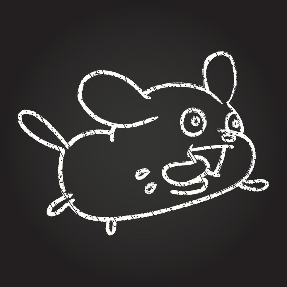 Happy Dog Chalk Drawing vector